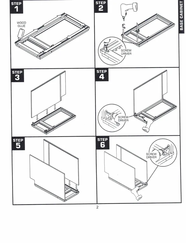 JWQ Cabinetry assembly instructions cover